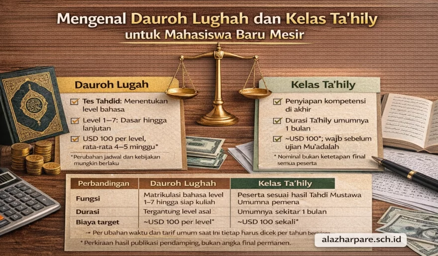 Mengenal Dauroh Lughah dan Kelas Ta'hily untuk Mahasiswa Baru Mesir